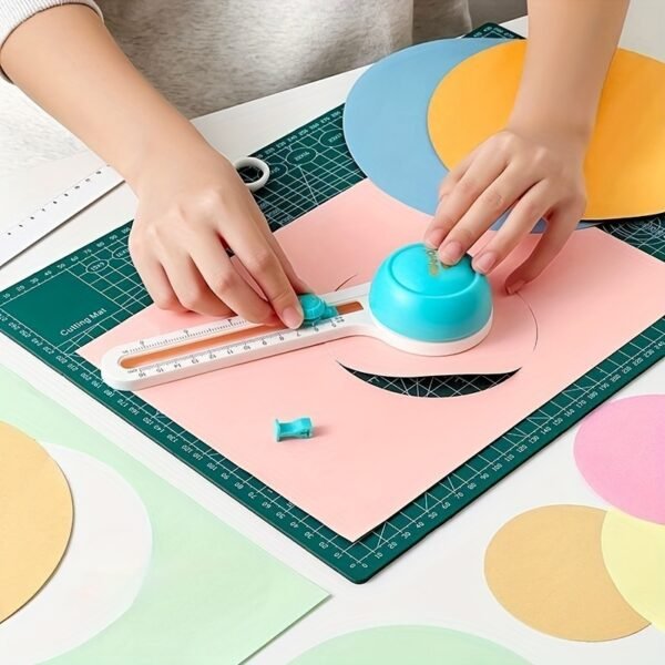 One 360° Paper Cutter, DIY Circular Paper Cutter, Cutting Diameter 10-32cm, Includes 3 Replaceable Cutting Blades!