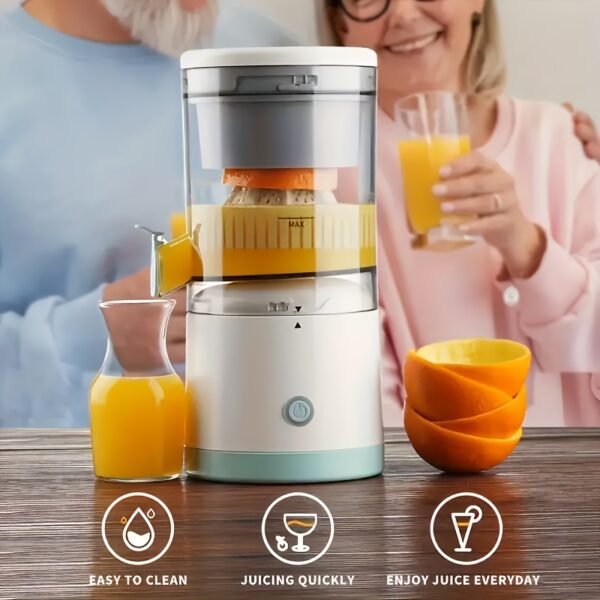 USB Portable Electric Juicer, Compact Juicer with Easy Pouring Opening, Automatic Juice Separation, Suitable for Citrus, Oranges, Lemons | Modern Kitchen Appliance | Durable Plastic Construction, Juicer (Copy)